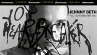 Plakat reklamujący nowy album Jehnny Beth o tytule "You Heartbreaker, you". U góry napisy ticketmaster i new music.